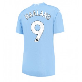 Damen Fußballbekleidung Manchester City Erling Haaland #9 Heimtrikot 2023-24 Kurzarm